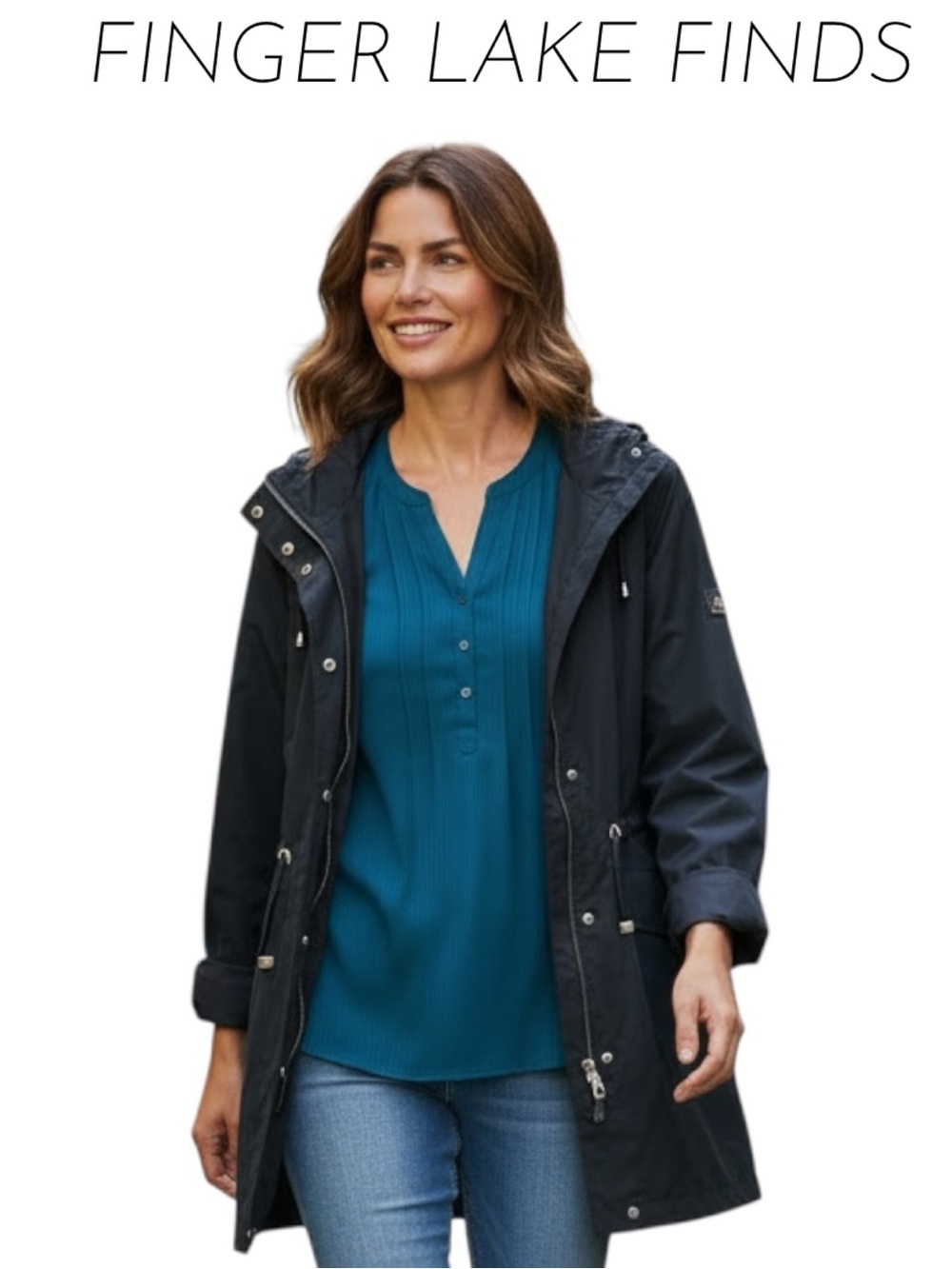 Eddie Bauer Black Zip Front Rain/Wind Jacket, M